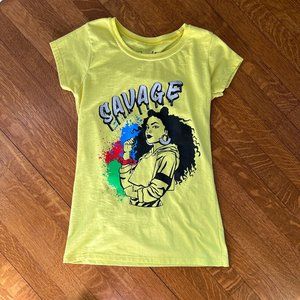 💛 Savage Yellow T-Shirt with Glitter Accents